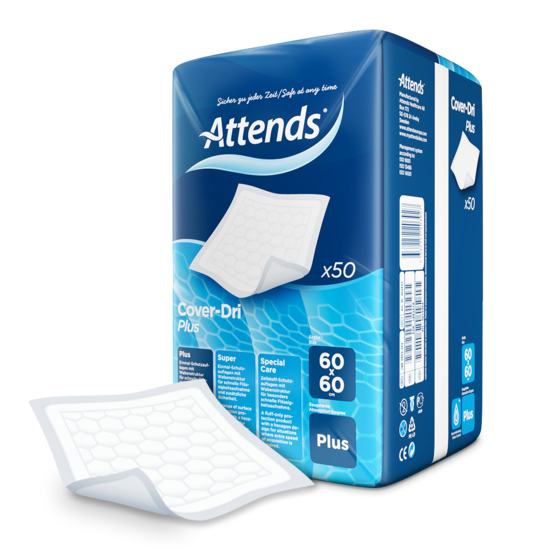 Inkontinensskydd Attends Cover-Dri Plus 60x60cm 50st/fp